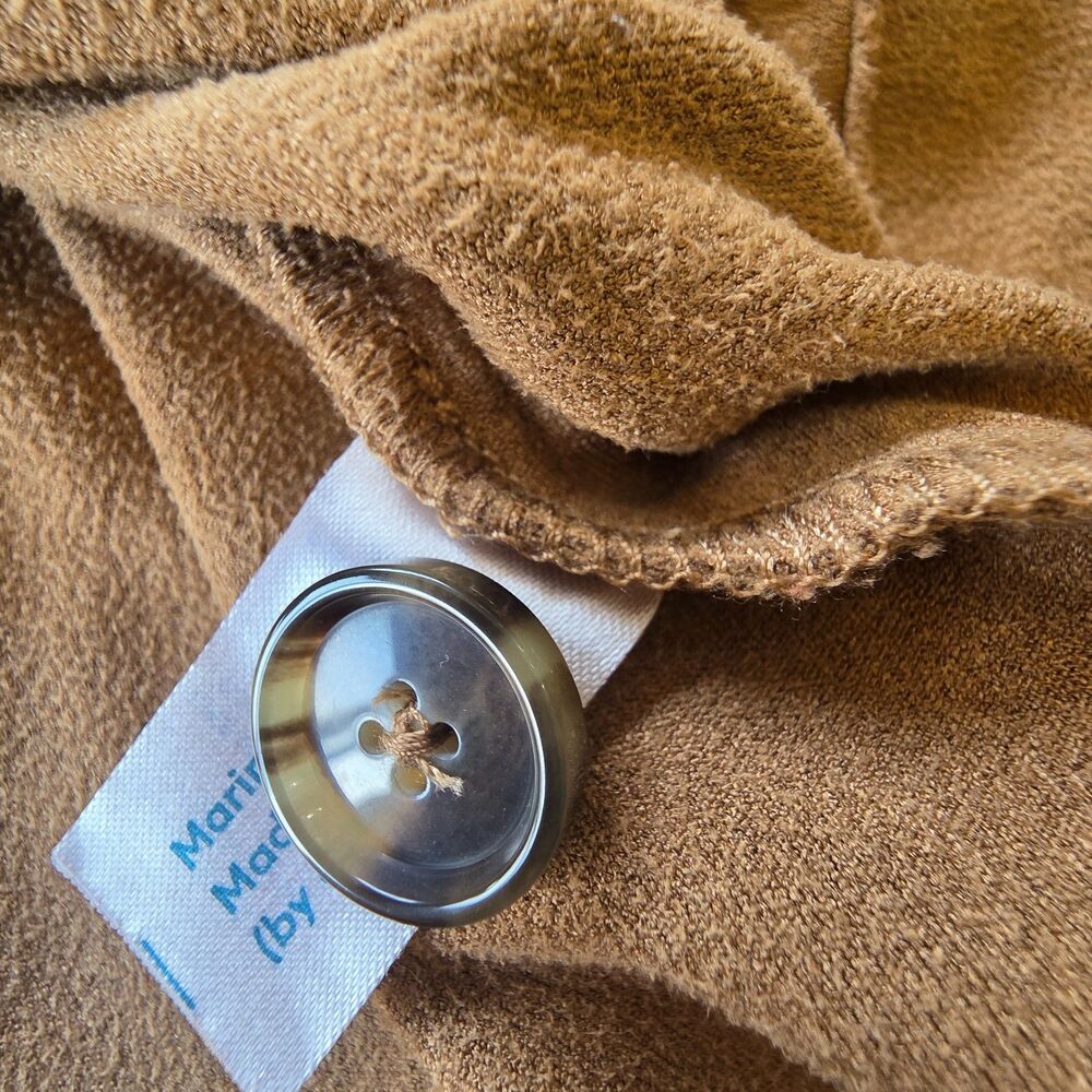 Marine Layer Faux Suede Button Front Mini Skirt Tan Size 2 Retro 70s Style NWOT - Picture 5 of 8